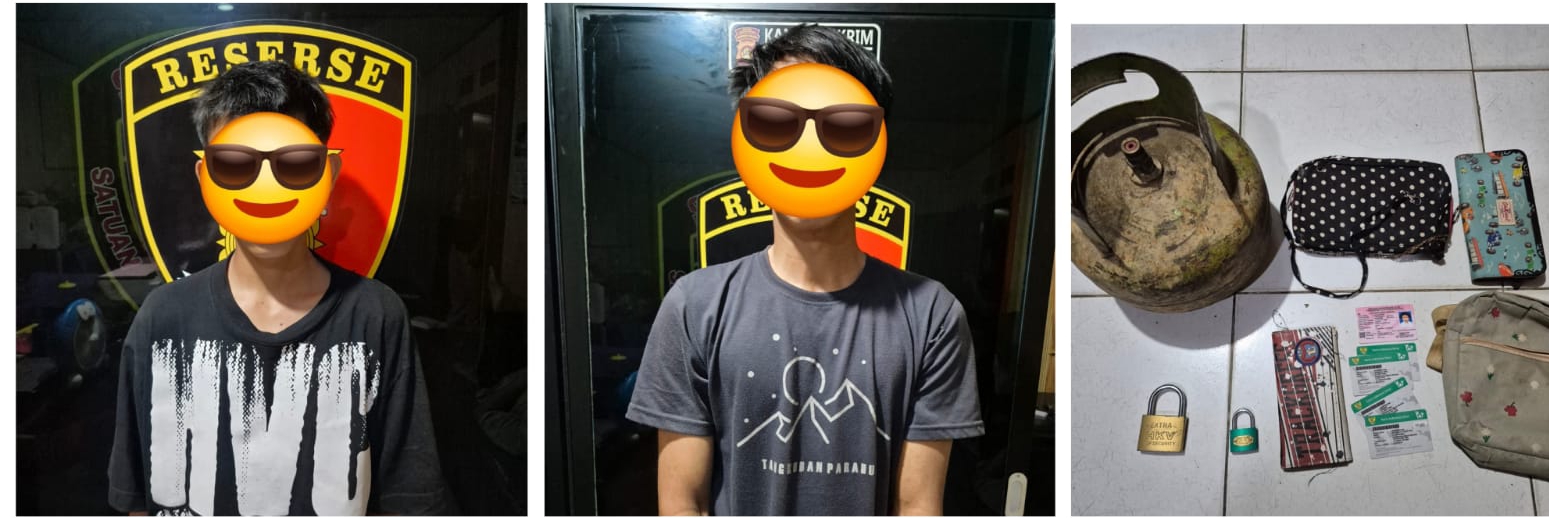 Polsek Lubuklinggau Barat Ringkus Tersangka AA (25) dan LPP (14). Dari hasil Interogasi, Keduanya Mengakui Telah Beraksi Bersama Satu Rekan Lainnya Berinisial AAA (DPO)