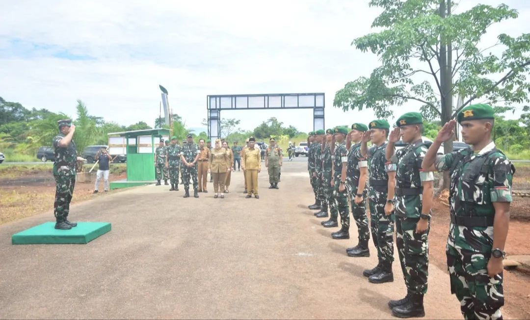 Danrem 044/Gapo Bersama Bupati Musi Rawas Tinjau Marshalling Area (MA) Yonif TP 947/Pangeran Amin
