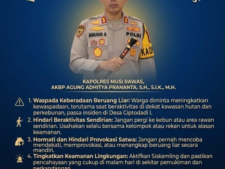 Respon Cepat, Polres Musi Rawas Tanggapi Insiden Warga Diserang Beruang di Sukakarya
