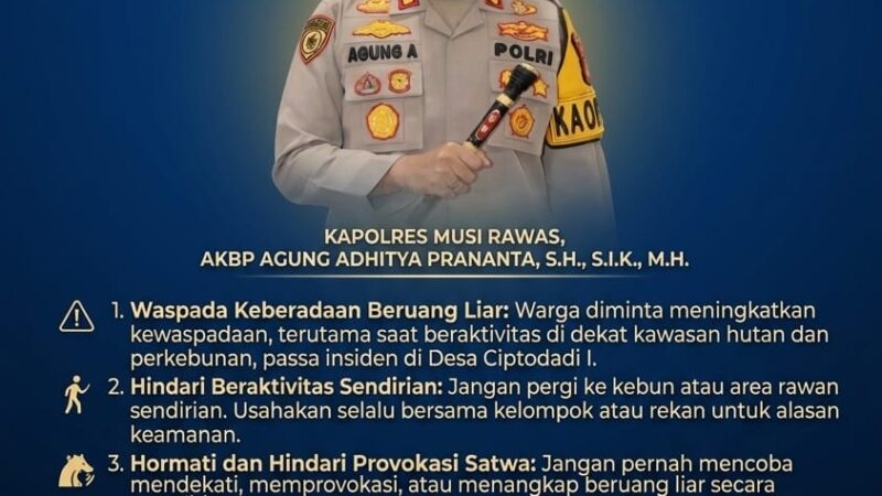 Respon Cepat, Polres Musi Rawas Tanggapi Insiden Warga Diserang Beruang di Sukakarya