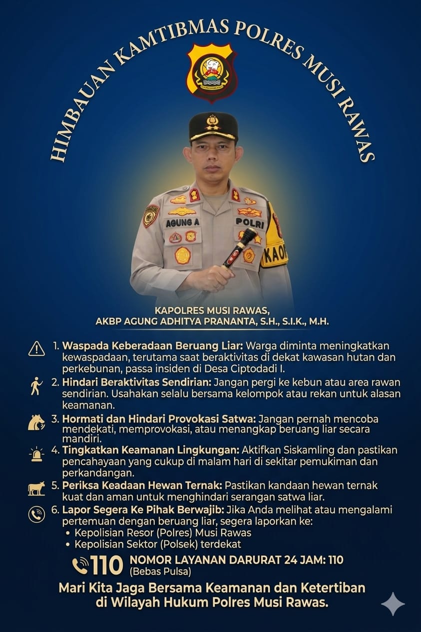 Respon Cepat, Polres Musi Rawas Tanggapi Insiden Warga Diserang Beruang di Sukakarya