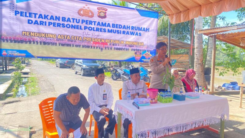 Wujudkan Asta Cita Presiden dan Sambut Hari Bhayangkara ke-80, Polres Musi Rawas Bedah Rumah Warga Kurang Mampu di Muara Lakitan