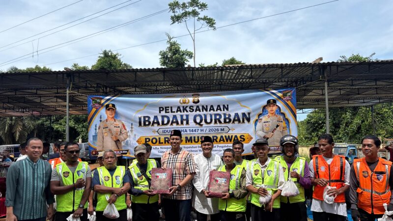 Sinergi dan Kepedulian: Polres Musi Rawas Bersama Polsek Jajaran Kurbankan 61 Ekor Hewan pada Idul Adha 1445 H