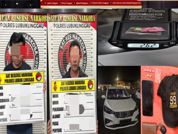 Petugas Satres Narkoba Polres Lubuklinggau Berhasil Mengamankan Dua Orang Pria Paruh baya di Mobil Ertiga 
