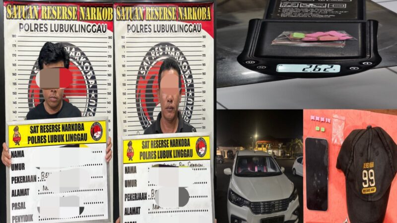 Petugas Satres Narkoba Polres Lubuklinggau Berhasil Mengamankan Dua Orang Pria Paruh baya di Mobil Ertiga 