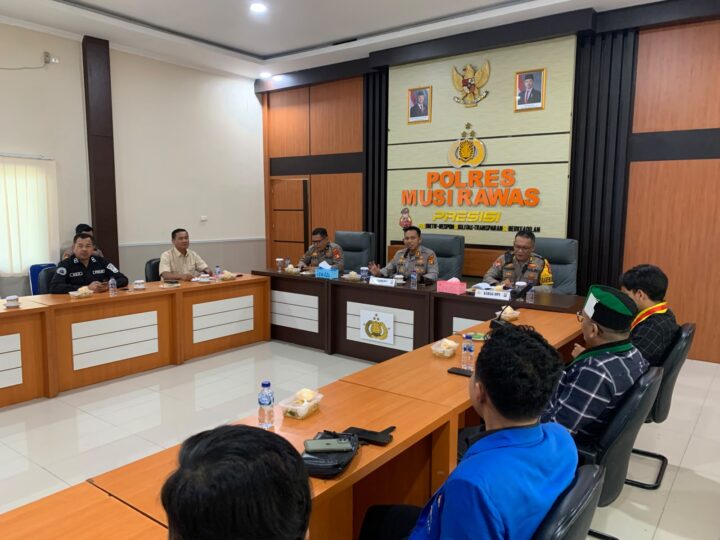 Sinergitas “Nyago Musi Rawas”, Kapolres Sambut Hangat Kunjungan Mahasiswa dan OKP Cipayung