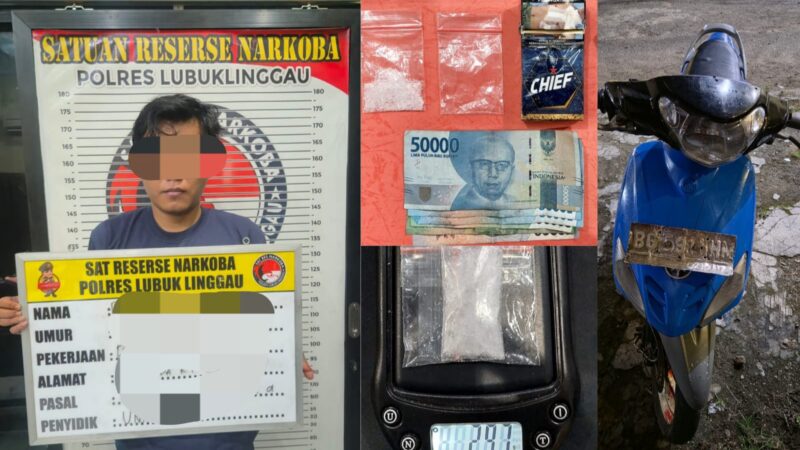 DM Warga Kelurahan Lubuk Tanjung Berhasil Ditangkap Satresnarkoba Polres Lubuklinggau
