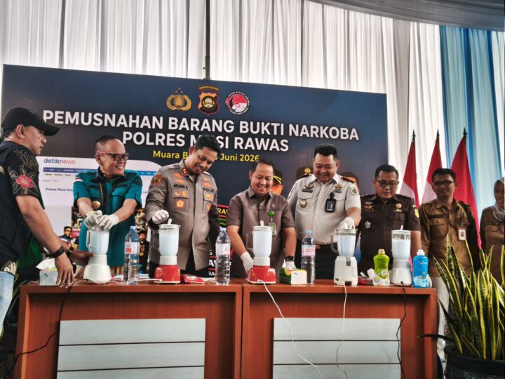 Polres Musi Rawas Musnahkan 2 Kilogram Sabu.