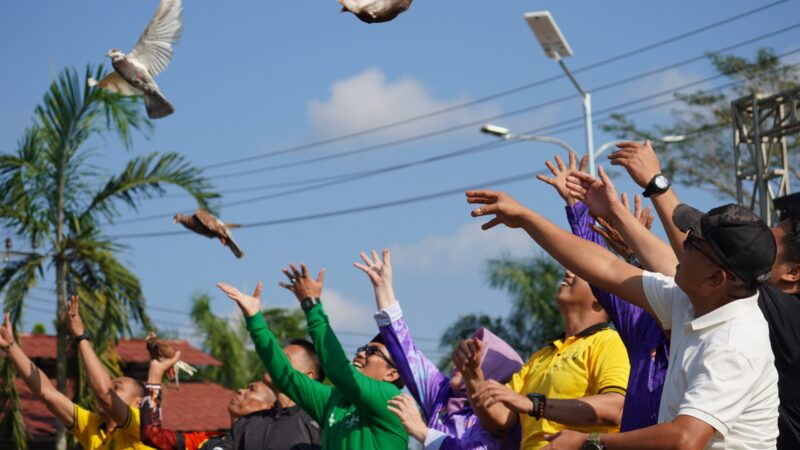 Lepas Burung Merpati, Sabuk Kamtibmas Harapkan Musi Rawas terus aman dan kondusif