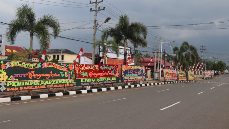 Ratusan Karangan Bunga Hiasi Mapolres Musi Rawas: Simbol Kedekatan Polri dan Masyarakat di Harin Bhayangkara ke-80