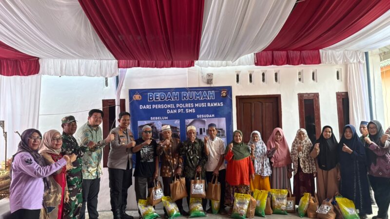 Sinergitas Tanpa Batas: Polres Musi Rawas Bersama PT SMS Wujudkan Mimpi Warga Lewat Penyerahan Kunci Bedah Rumah Ke-15.