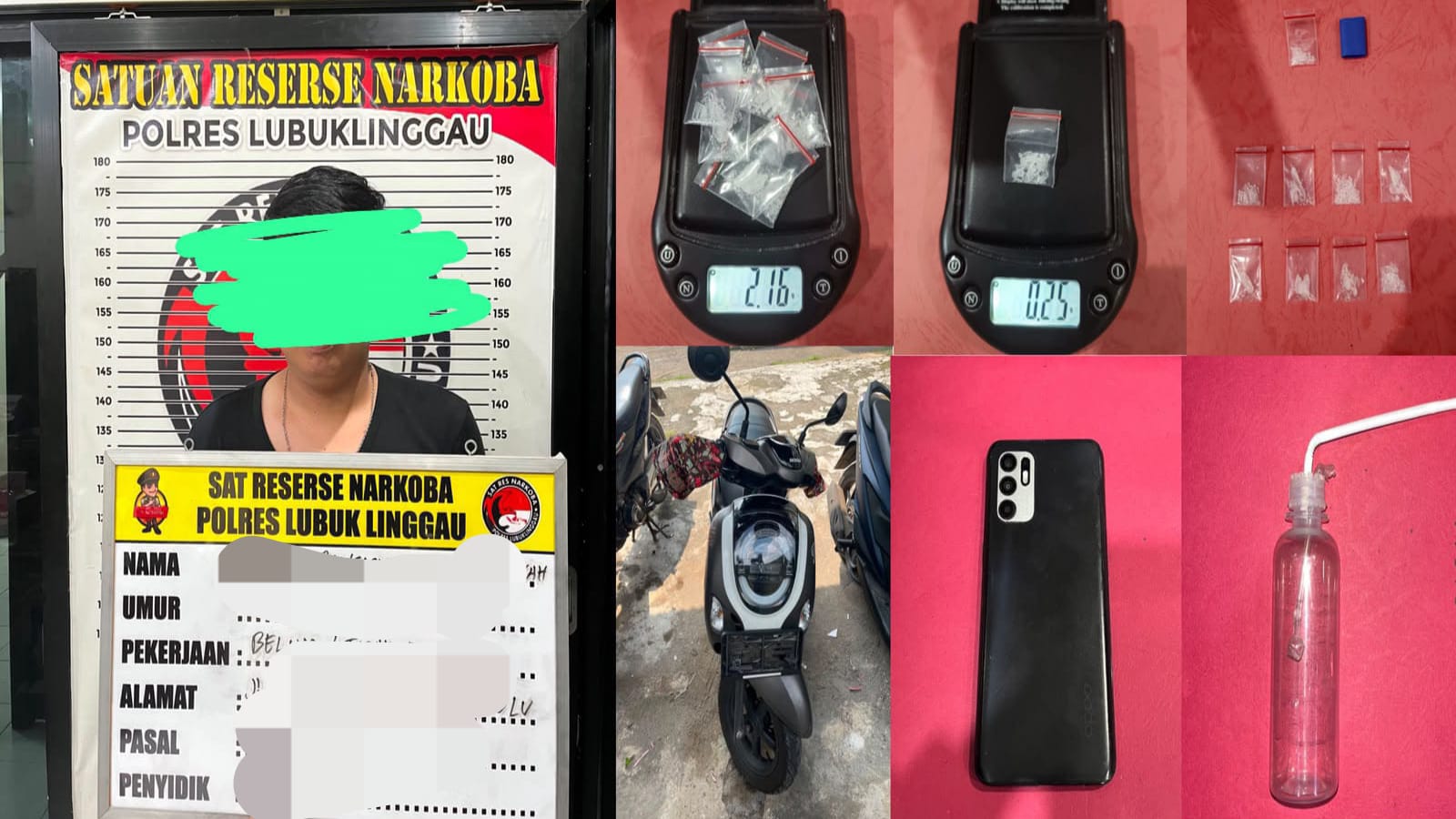 Niat Edarkan Narkotika Satresnarkoba Polres Lubuklinggau Sigap Amankan Pelaku